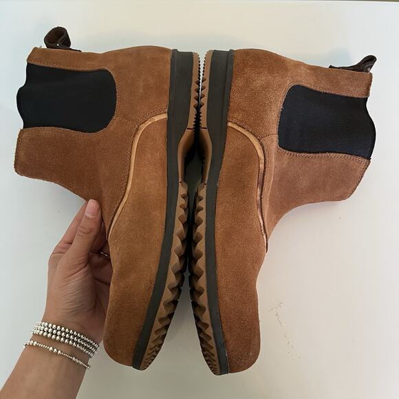 Sorel Mens Greely Chelsea Boots Waterproof Brown Leather Mens Size 11.5 Pull On - Picture 3 of 8